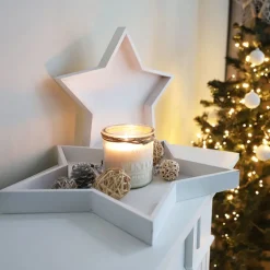 New Home Christmas Dekotablett-Set Stern 2-Teilig Weis Outlet