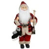 New Home Christmas Deko-Weihnachtsmann 60Cm Rot/Schwarz Kariert New