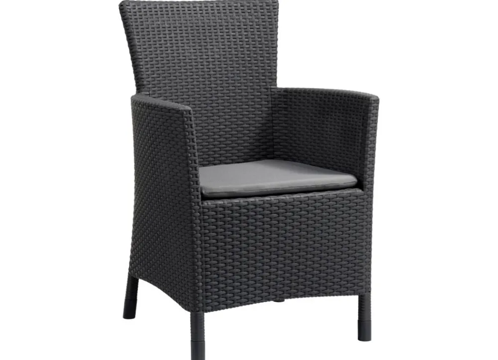 Allibert by Keter Dining Chair Iowa Graphit Mit Sitzkissen Online