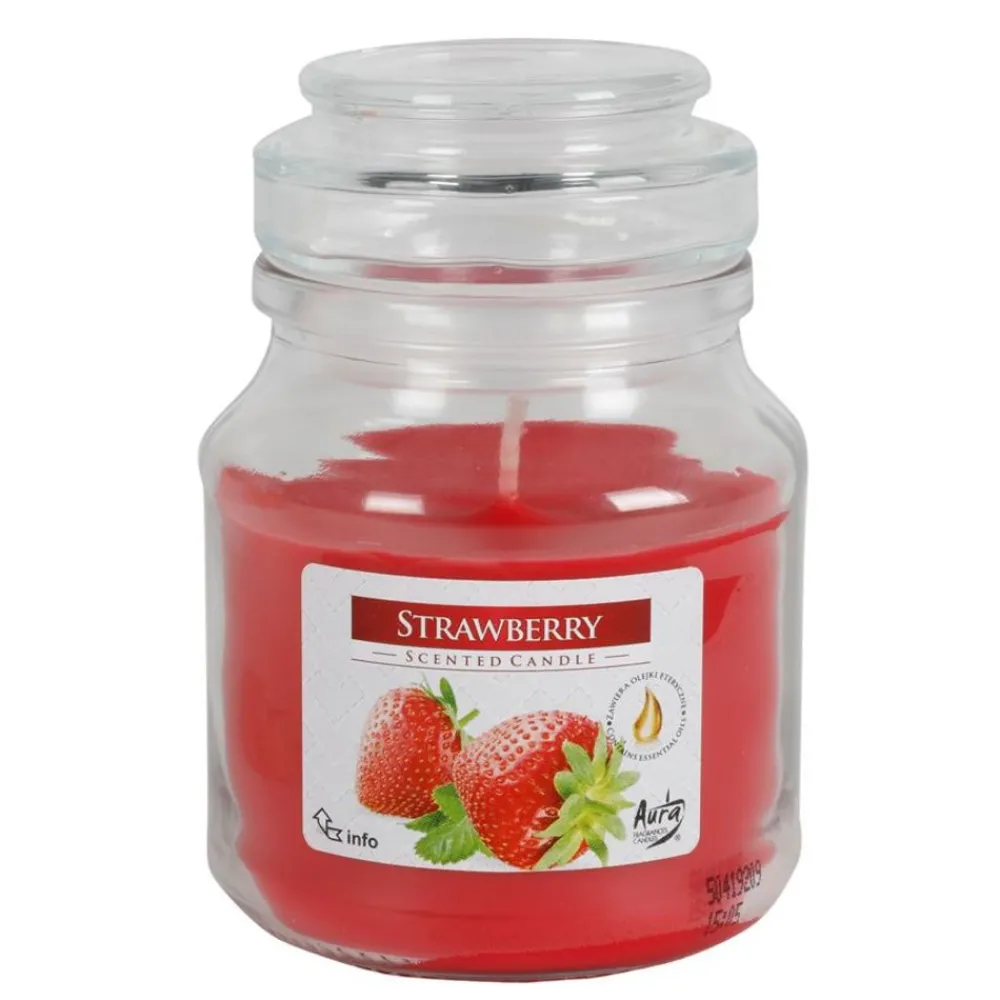 Bispol GmbH Duftkerze Im Glas Mit Aromadeckel 120G Erdbeere Sale
