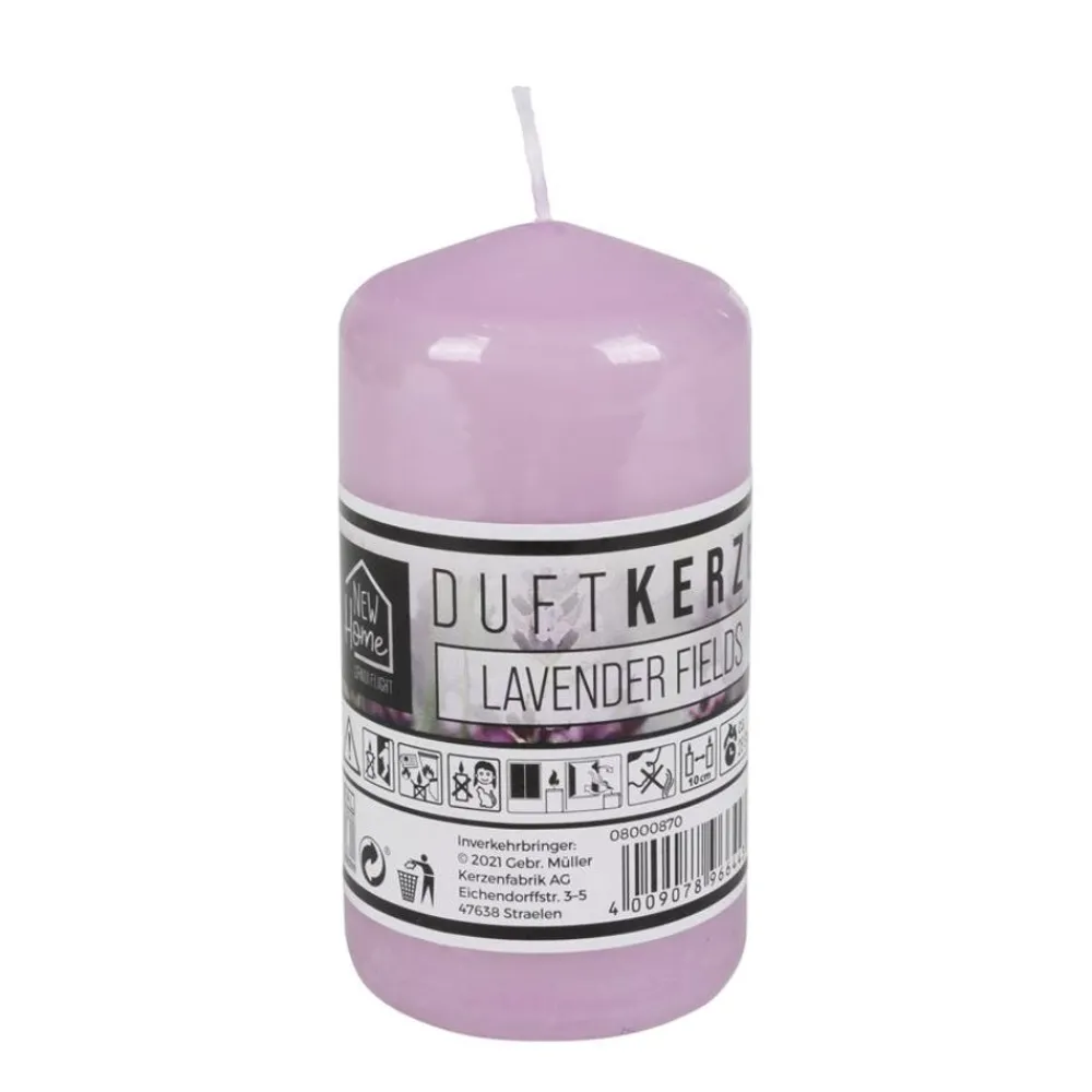 New Home Candlelight Duftstumpe 58X110Mm Lavender Fields New