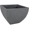 Jelenia Plast Eckiger Pflanztopf Stone 40X40Cm Grau New