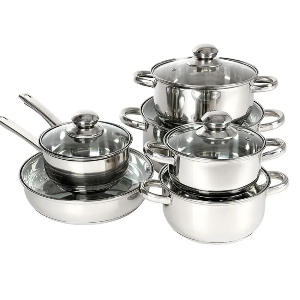 TP Edelstahl-Kochtopf-Set 12-Teilig Online