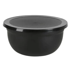TP Edelstahl-Schussel-Set Mit Deckel Schwarz 3-Teilig Best
