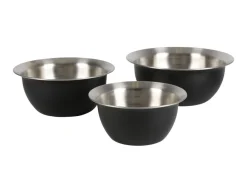 TP Edelstahl-Schusselset Schwarz 3-Teilig