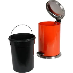 TP Edelstahl-Treteimer 12L Orange