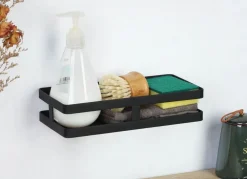 New Home Edelstahl-Wandregal 25Cm Schwarz Outlet