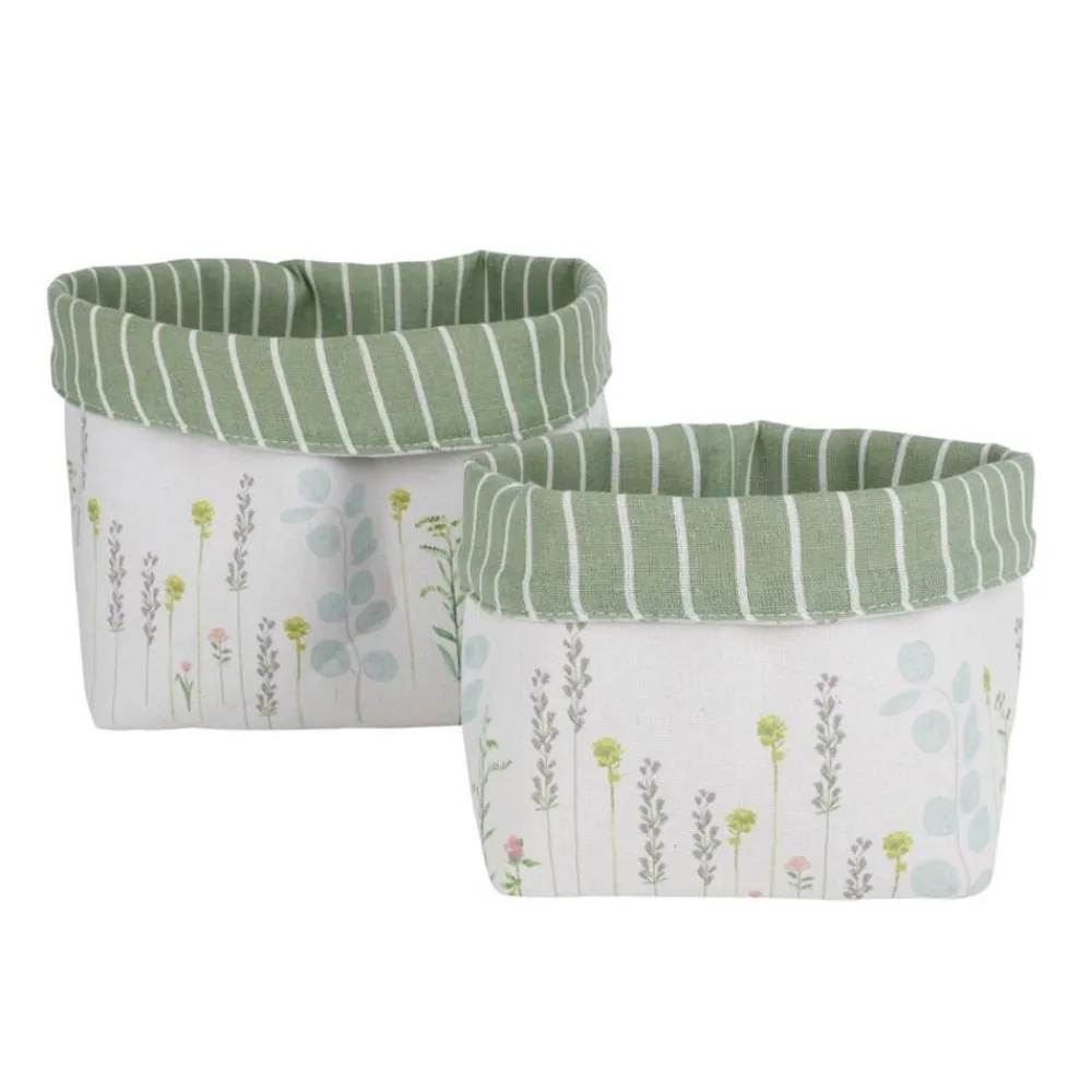 New Home 2Er-Set AufbewahrungsKörbe Blumenprint Online