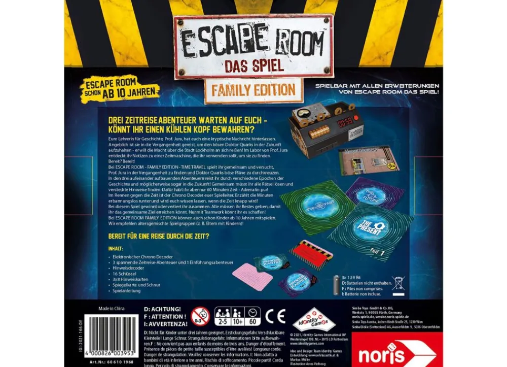 Noris Escape Room Das Spiel Family Edition Time Travel