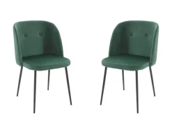 TP Esszimmerstuhle Aus Samt Mit Metallfusen 2Er-Set Grun New