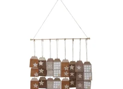 New Home Christmas Filz-Adventskalender Hauser 72X107Cm Natur/Braun Hot