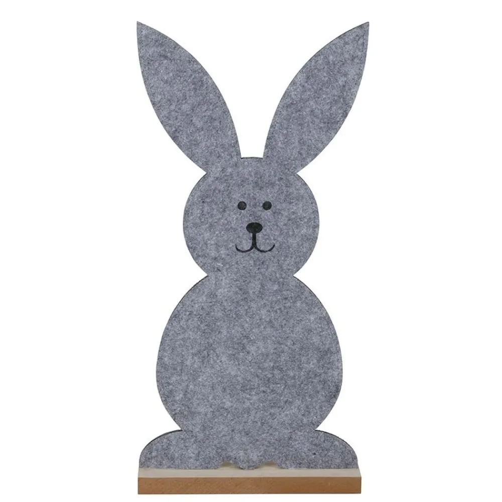 New Home Easter Filz-Dekofigur Osterhase 62Cm Hellgrau New