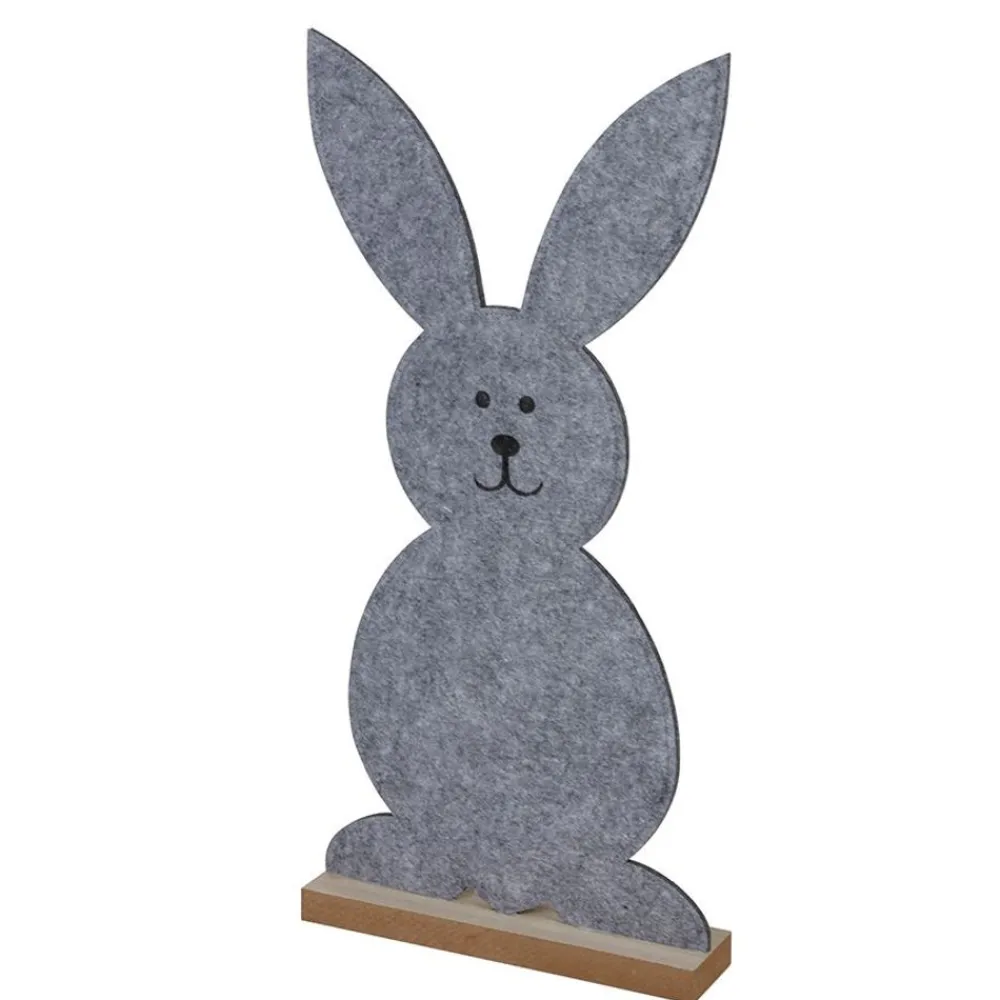 New Home Easter Filz-Dekofigur Osterhase 62Cm Hellgrau New