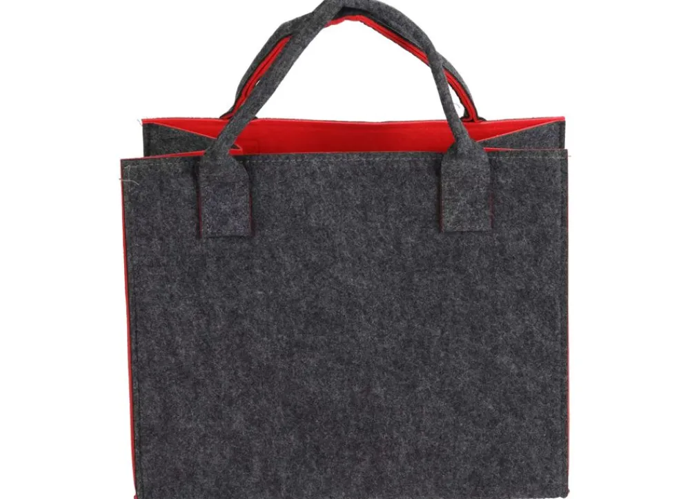 New Home Filz-Einkaufstasche Mit Farbkontrast 35X20X28Cm Discount