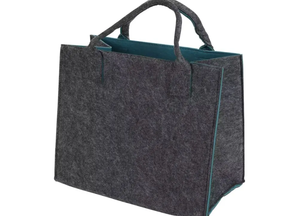 New Home Filz-Einkaufstasche Mit Farbkontrast 35X20X28Cm Discount