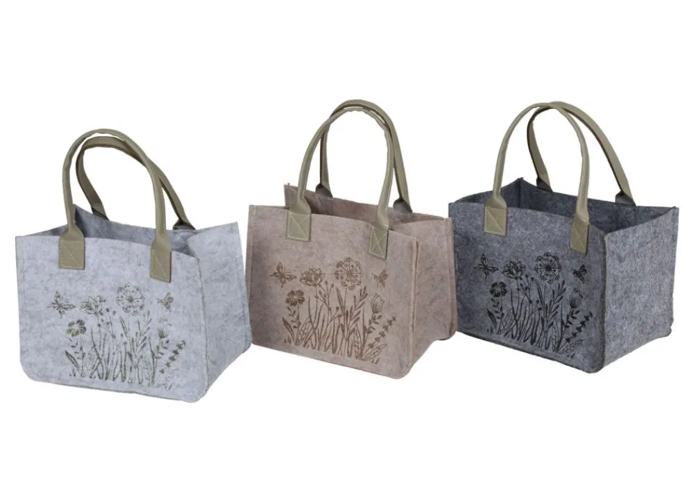 New Home Filztasche Mit Fruhlingsmotiv 24X14,5X30Cm New