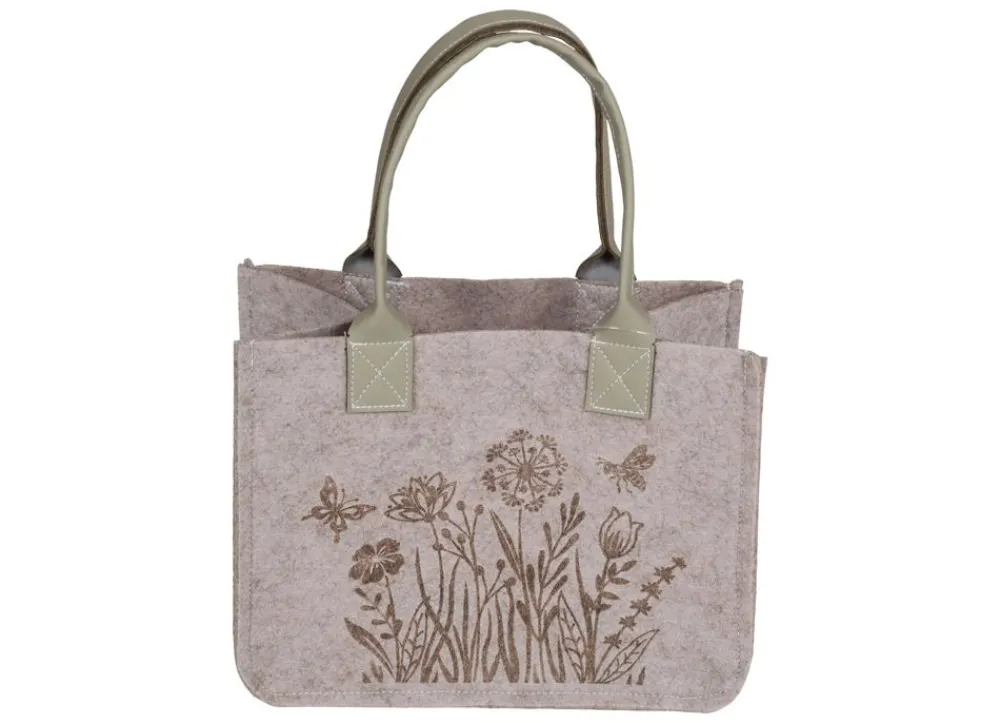 New Home Filztasche Mit Fruhlingsmotiv 24X14,5X30Cm New