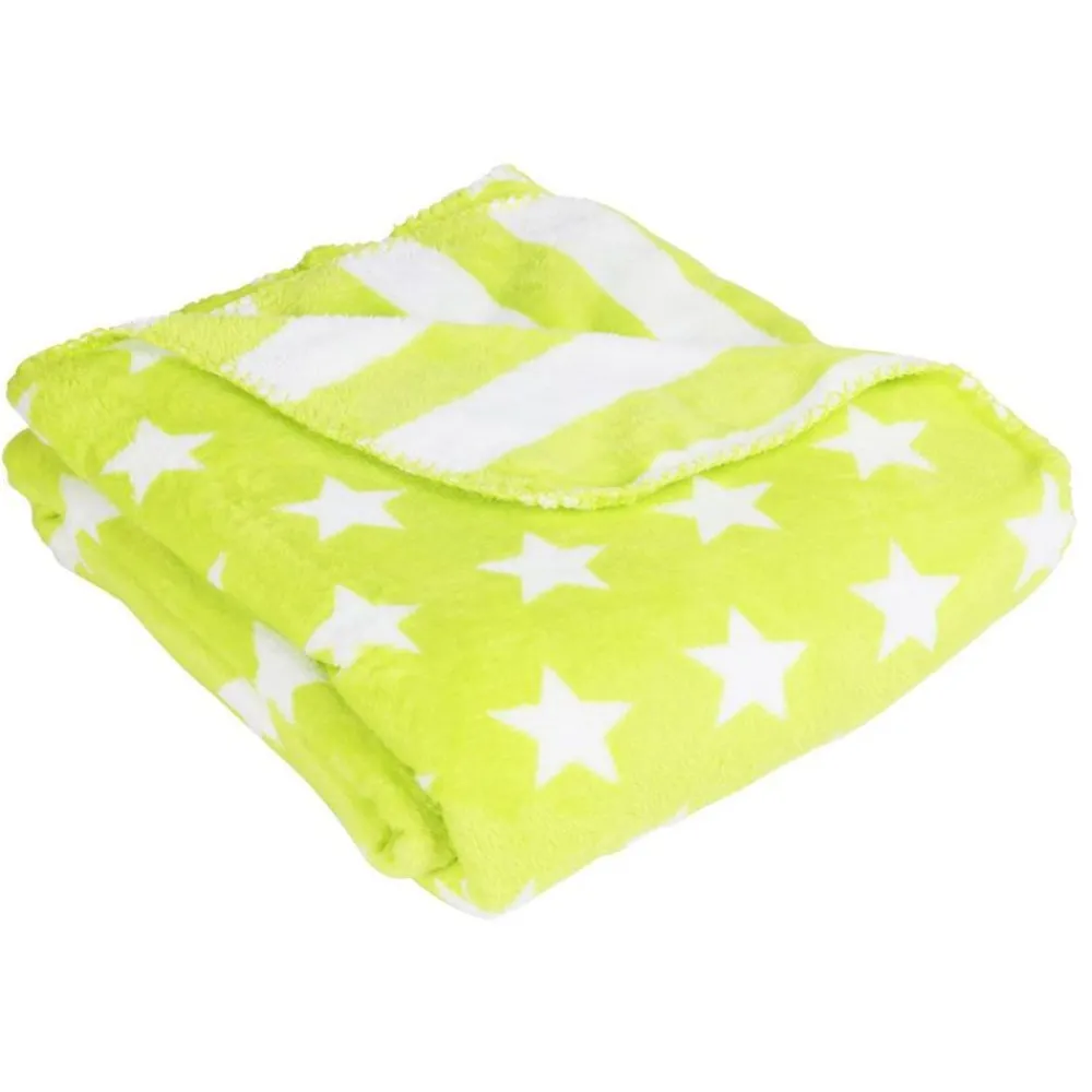 Home Collection Flanell-Kuscheldecke Stars & Stripes 150X200Cm Neongelb Clearance