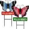 TP Gartenstecker Schmetterling Willkommen 60Cm Best