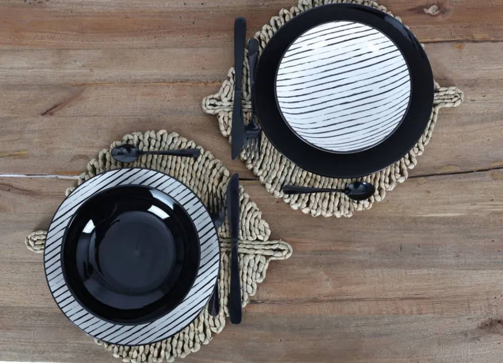 New Home Geflochtenes Platzset Leaf 41X37Cm Sale