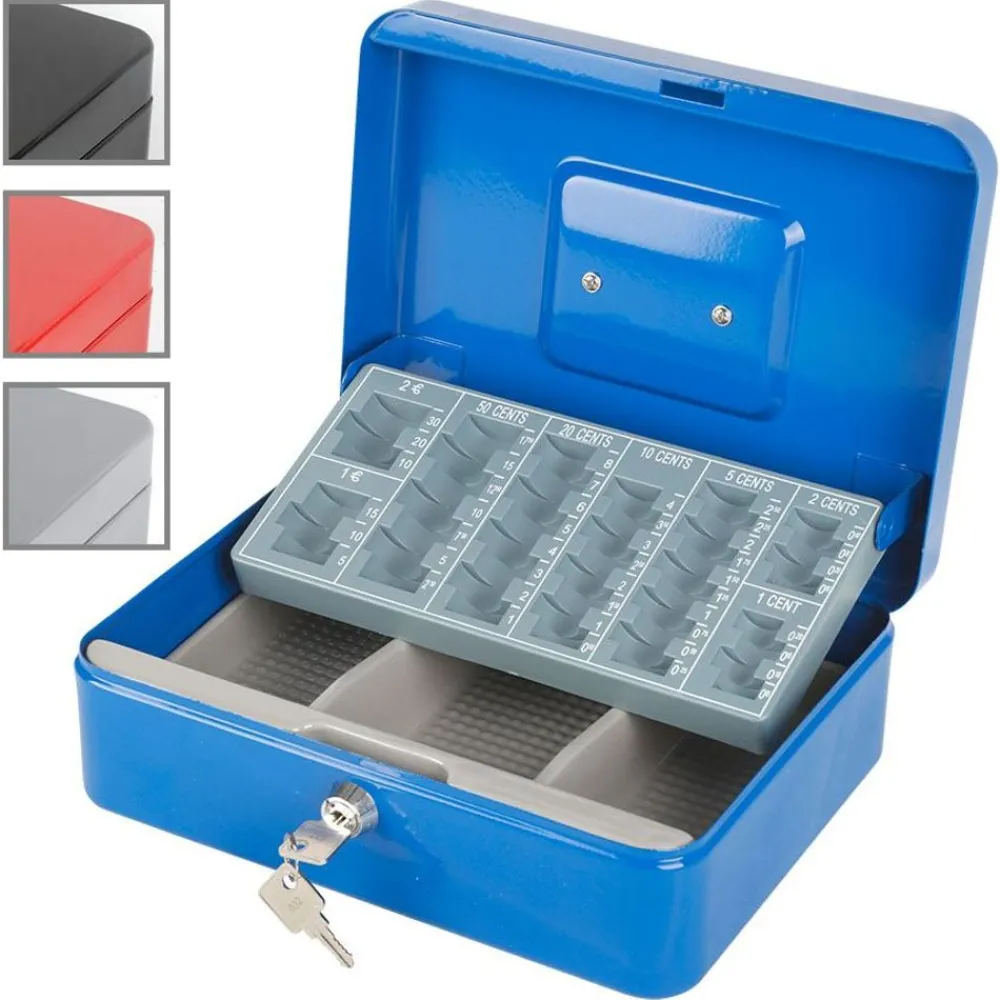 TP Geldkassette Mit Euro-Munzeinsatz Und Zylinderschloss 25X19X9Cm Outlet