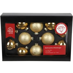 New Home Christmas Glitzerkugeln 12Er-Set 7Cm Gold Clearance