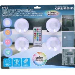 Grundig Led-Lampen Selbstklebend Mit Farbwechsler 4Er-Set Hot