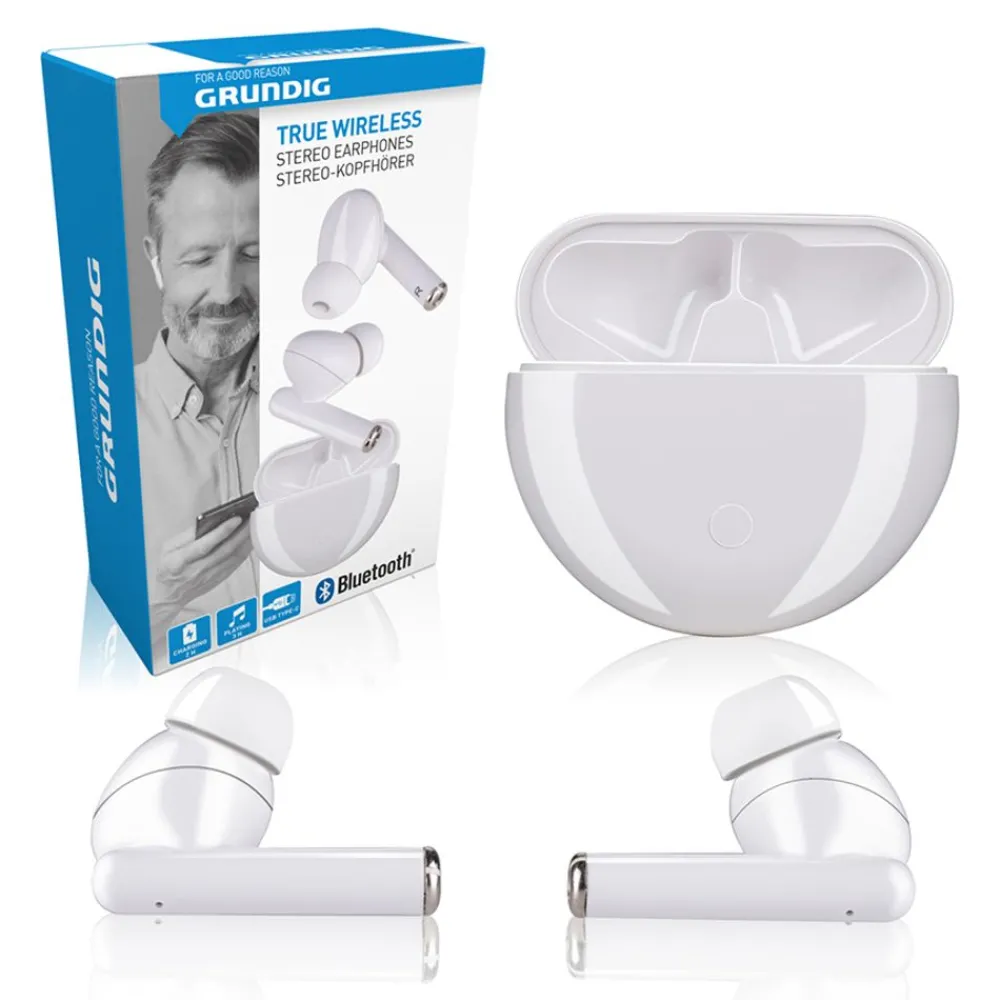Grundig True Wireless Bluetooth-Stereo-Ohrhorer Weis Sale