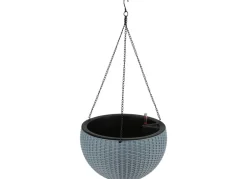 Grüner Jan Gruner Jan Hangeampel Rattanoptik 34Cm Rauchblau Best