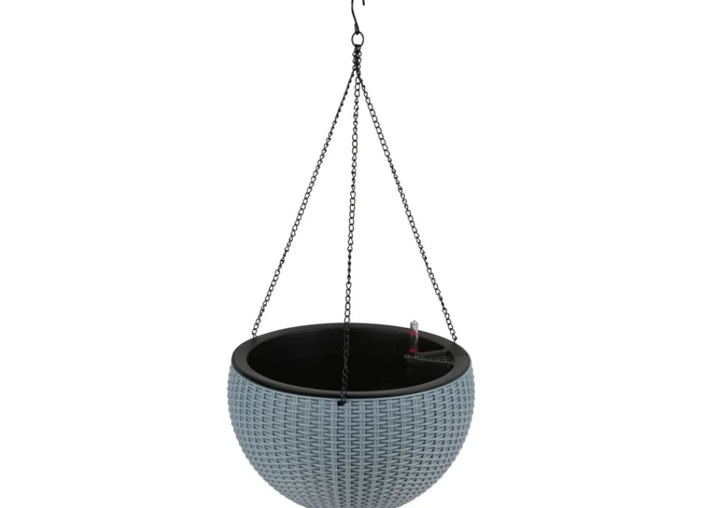 Grüner Jan Gruner Jan Hangeampel Rattanoptik 34Cm Rauchblau Best