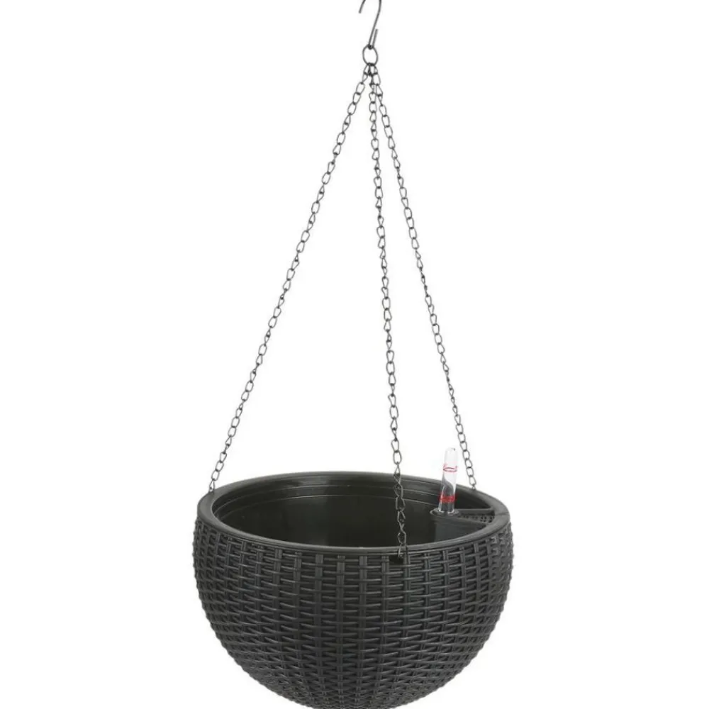 Grüner Jan Gruner Jan Hangeampel Rattanoptik 26Cm Anthrazit Online