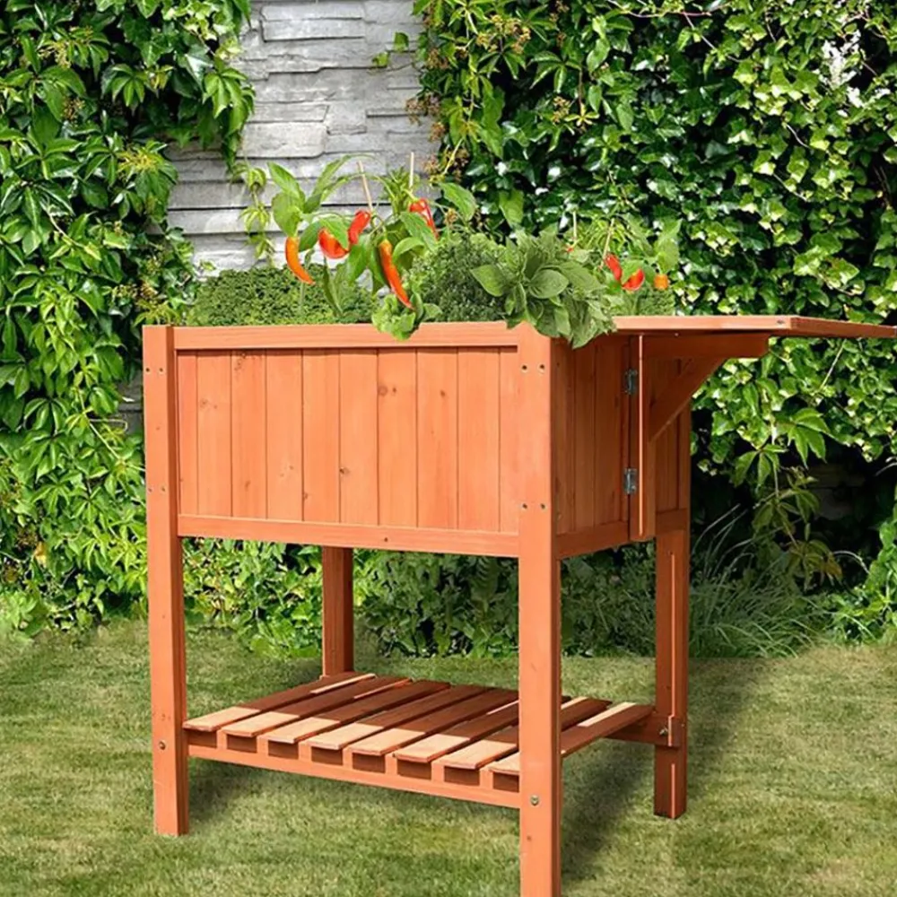 Grüner Jan Gruner Jan Hochbeet Mit Einklappbarer Seitenablage 70X80X50Cm Outlet