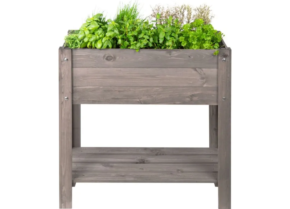 Grüner Jan Gruner Jan Holzhochbeet 80,5X78,5X40Cm Grau Best