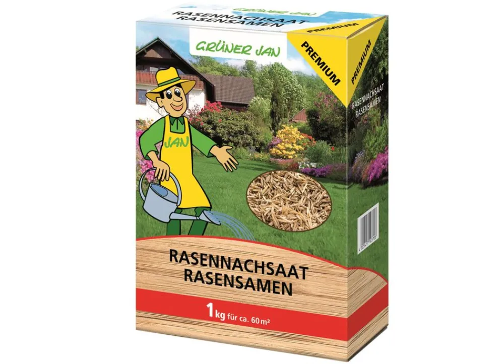 Grüner Jan Gruner Jan Rasensamen Rasennachsaat Premium 1Kg New