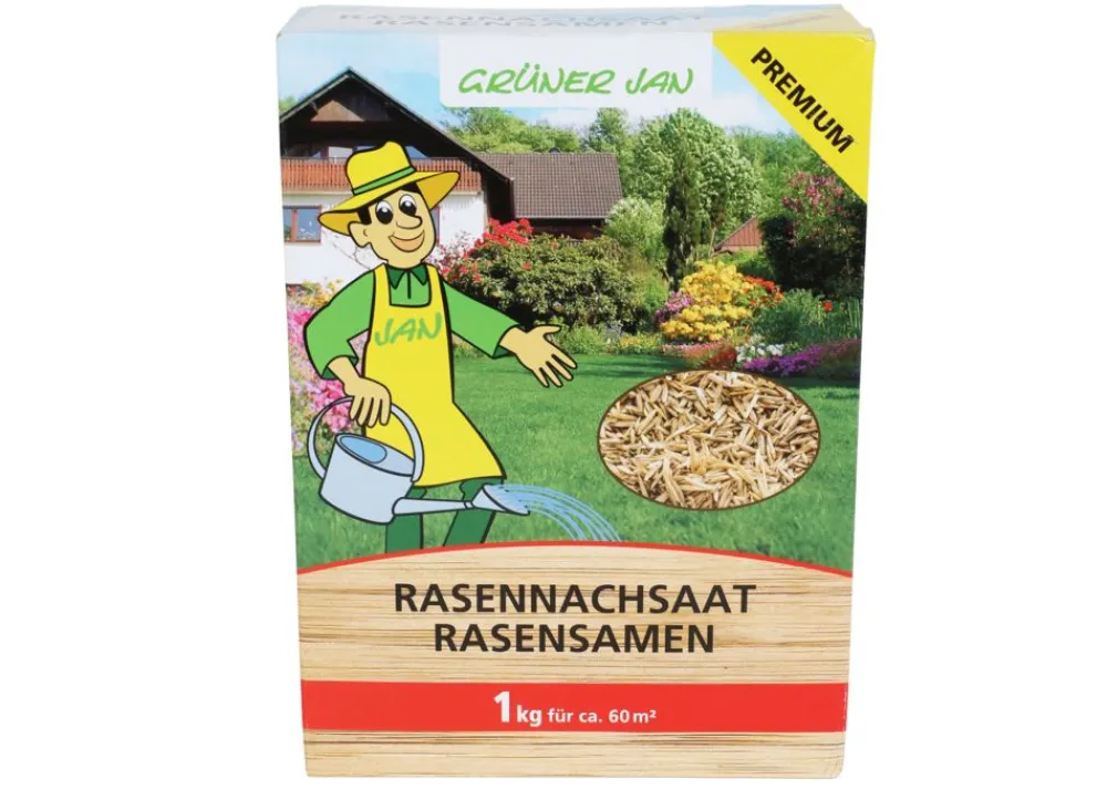 Grüner Jan Gruner Jan Rasensamen Rasennachsaat Premium 1Kg New