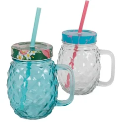 TP Henkelglas Ananas Mit Schraubdeckel Und Trinkhalm Online