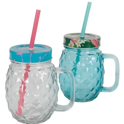 TP Henkelglas Ananas Mit Schraubdeckel Und Trinkhalm Online