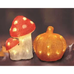 New Home Autumn Herbstdeko Mit 24 Leds Warmweis Pilz Clearance