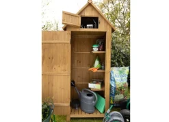 TP Holz-Gartenschrank 179Cm Natur New