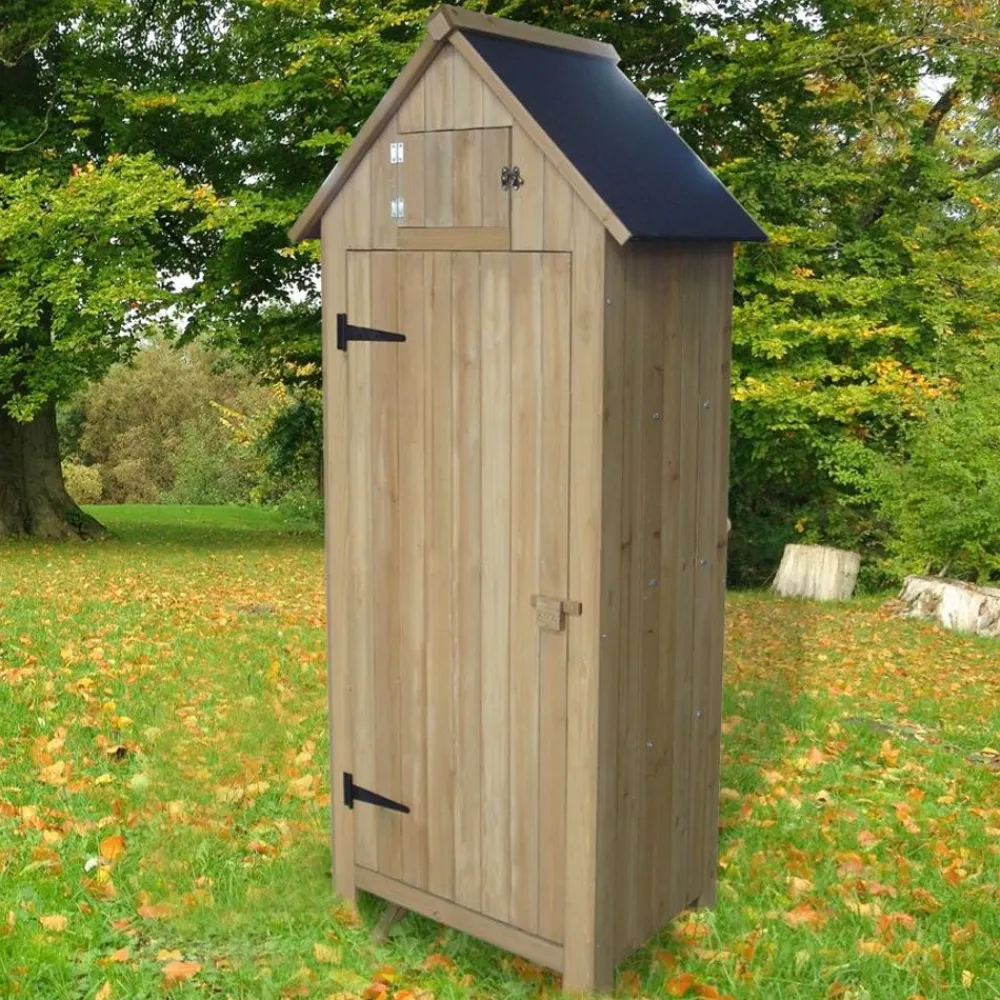 TP Holz-Gartenschrank 179Cm Natur New