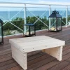 TP Holz-Gartentisch 70X32X59Cm White-Washed New