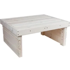 TP Holz-Gartentisch 70X32X59Cm White-Washed New