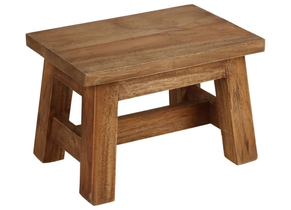 TP Holz-Hocker Ranch Rustikal 30X20X20Cm Natur