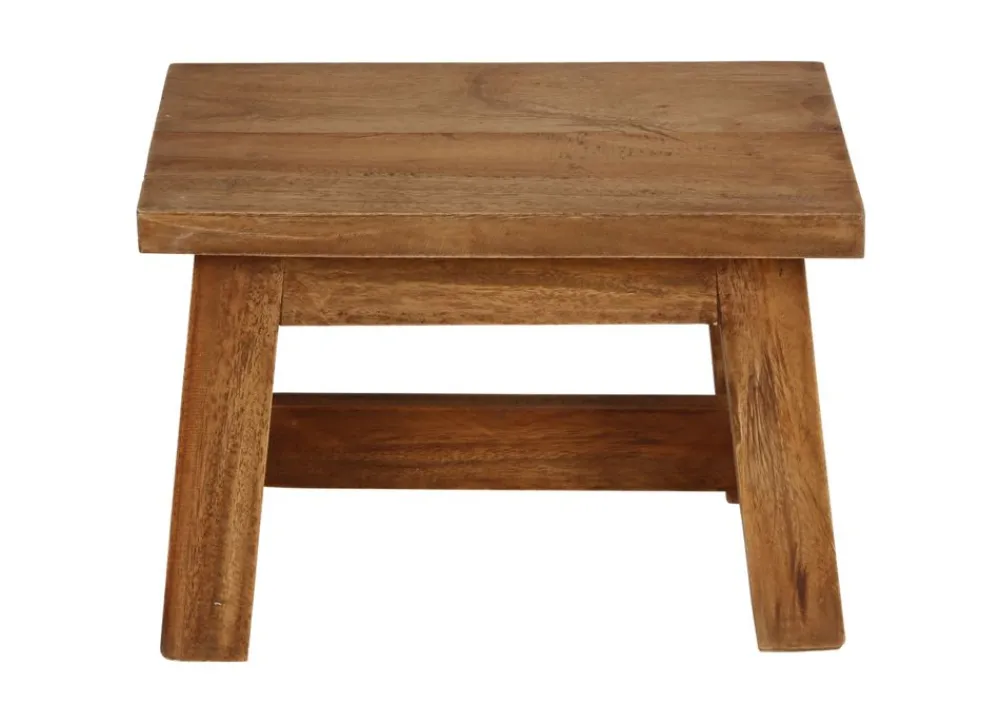 TP Holz-Hocker Ranch Rustikal 30X20X20Cm Natur