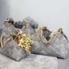 TP HolzKörbe Eckig Mit Webmuster Und Jute-Kordeln 3Er-Set Online
