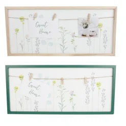New Home Holz-Memoboard Blumenprint New