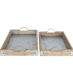 TP Holztablett-Set Mit Zinkplatte 2-Teilig Online