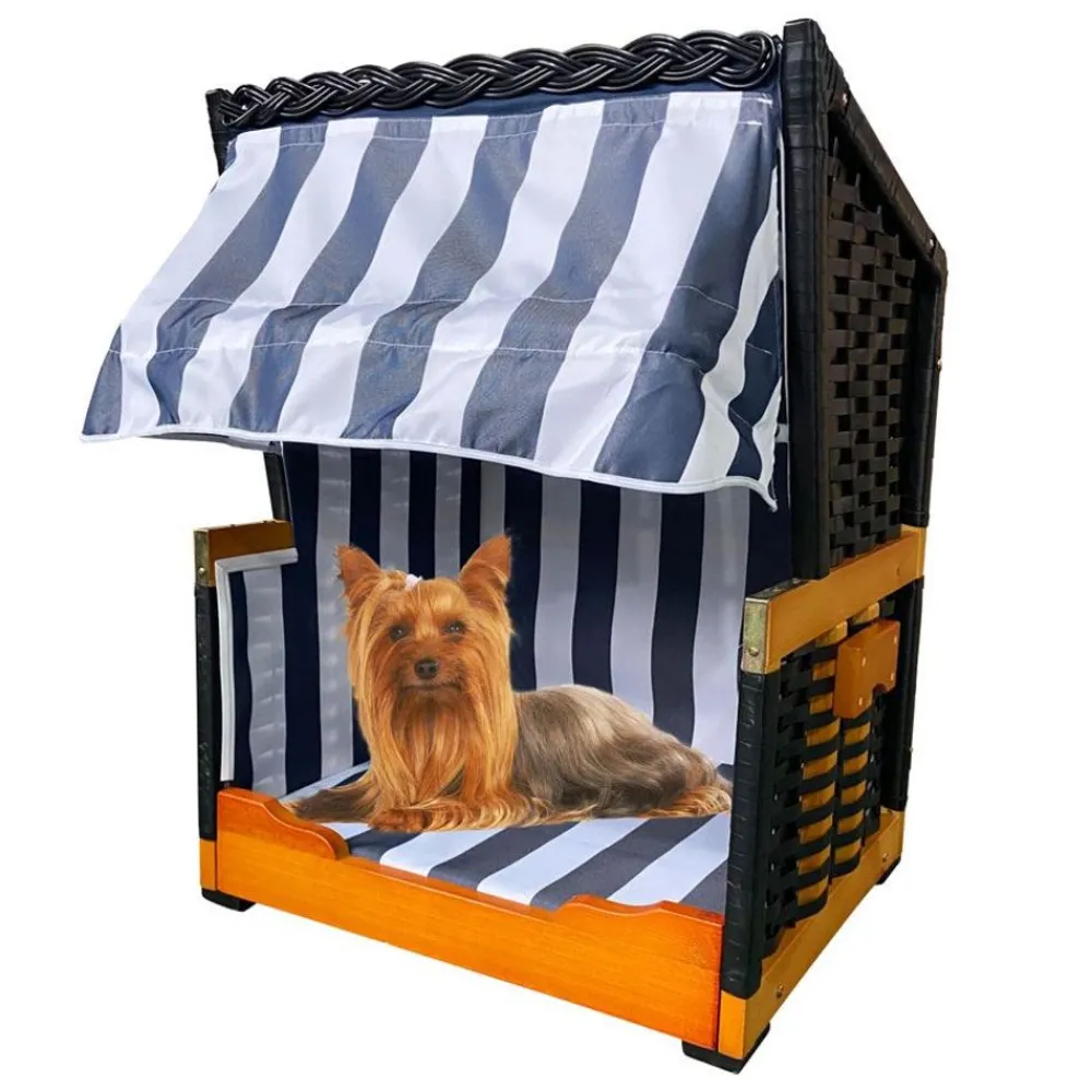 TP Hundestrandkorb Blau/Weis Best
