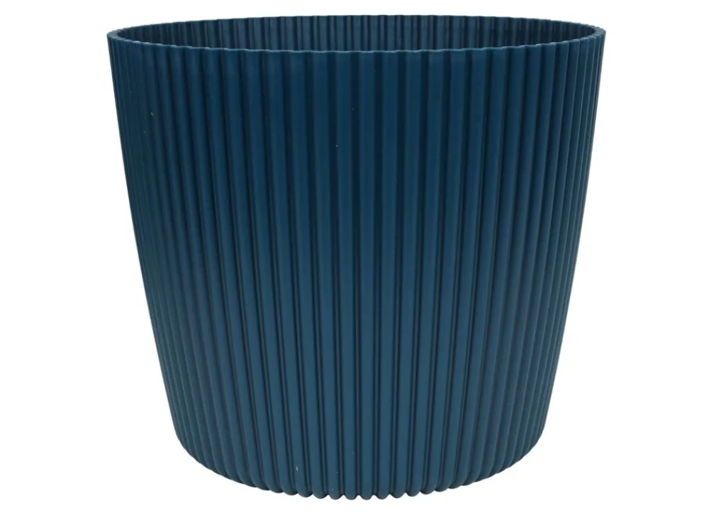 Prosperplast Indoor-Ubertopf Milly Rillendesign 29Cm Petrol Clearance
