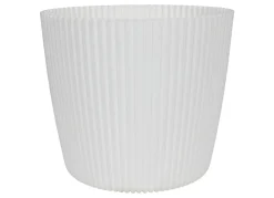 Prosperplast Indoor-Ubertopf Milly Rillendesign 29Cm Weis Clearance